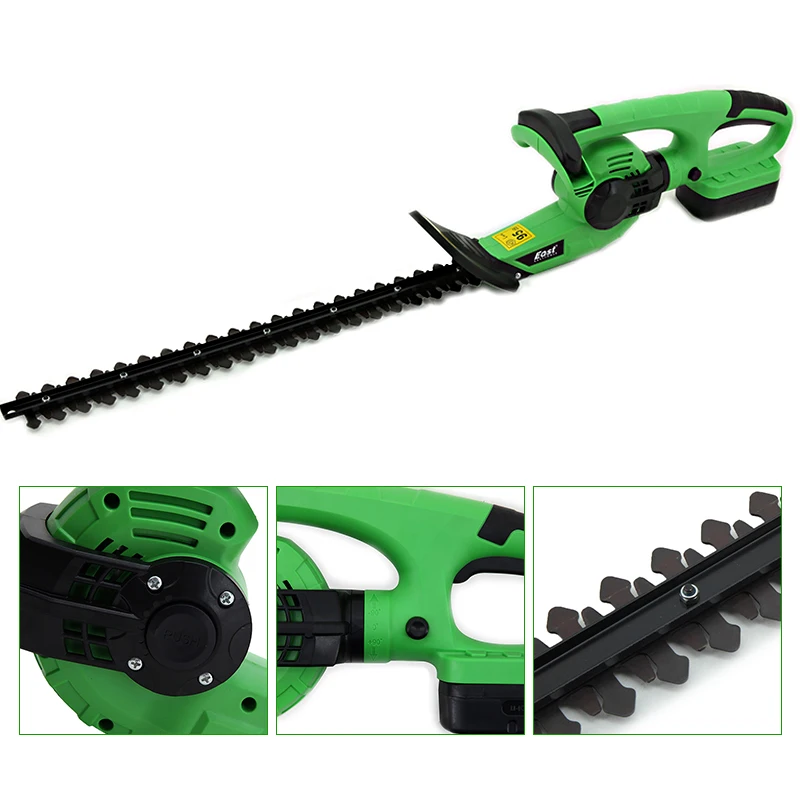 

18V Lithium 1500mAh Cordless Hedge Trimmer Quick Charge Rechargeable Electric Trimmer Pruning Saw with Dual Blade/Saw 110/220 V