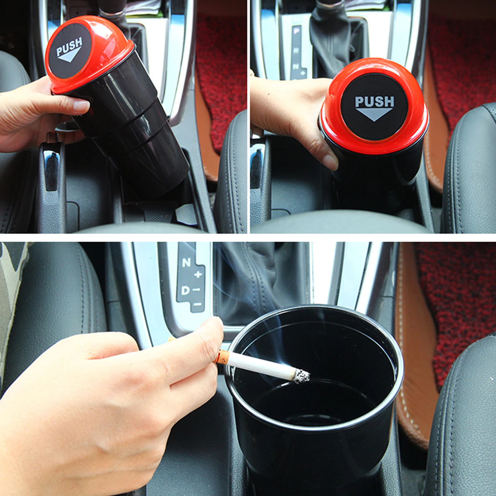 Car Trash Bin Can Mini Auto Dust Organizer Car Interior Rubbish Bag Garbage Container Storage Box Bucket Auto Accessories