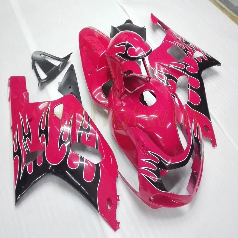 Пользовательские ABS панели для Suzuki K1 GSX-R600/R750 01-03 GSX R750 GSX R600 2001 2002 2003 обтекатель обвес+ Болты+ розовый - Цвет: A