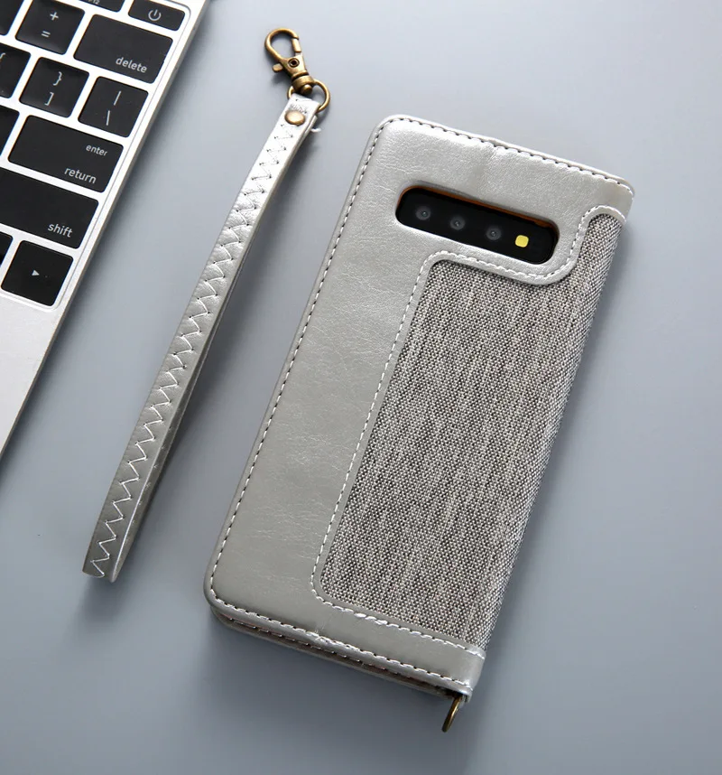 Для samsung Galaxy S10 S9 S8 Plus S7 Edge чехол из джинсовой кожи кошелек держатель для карт флип чехол для телефона для samsung Note 8 9 чехол