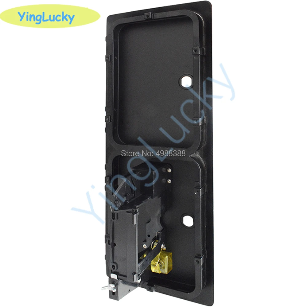 아케이드 캐비닛 액세서리용 코인 작동식 게임 기계 부품, 싱글 및 더블 코인 도어, 블랙 아이언 게이트 코인 수납기  도어-Freehip.co.kr