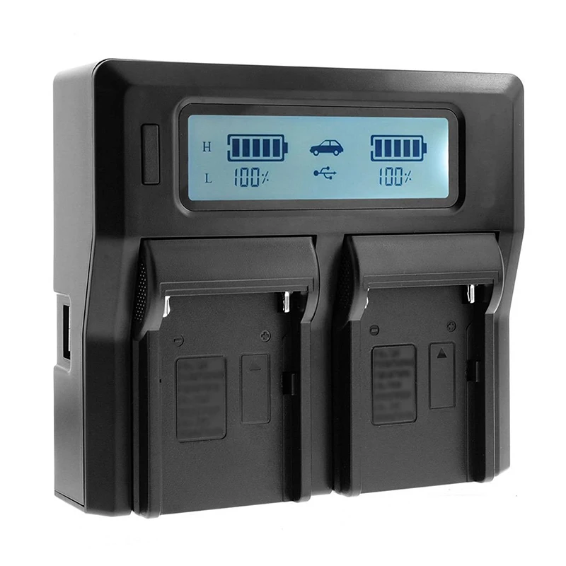 

Lcd Dual Channel Charger For BP-U30 BP-U60 BP-U90 Camera Battery AC/DC