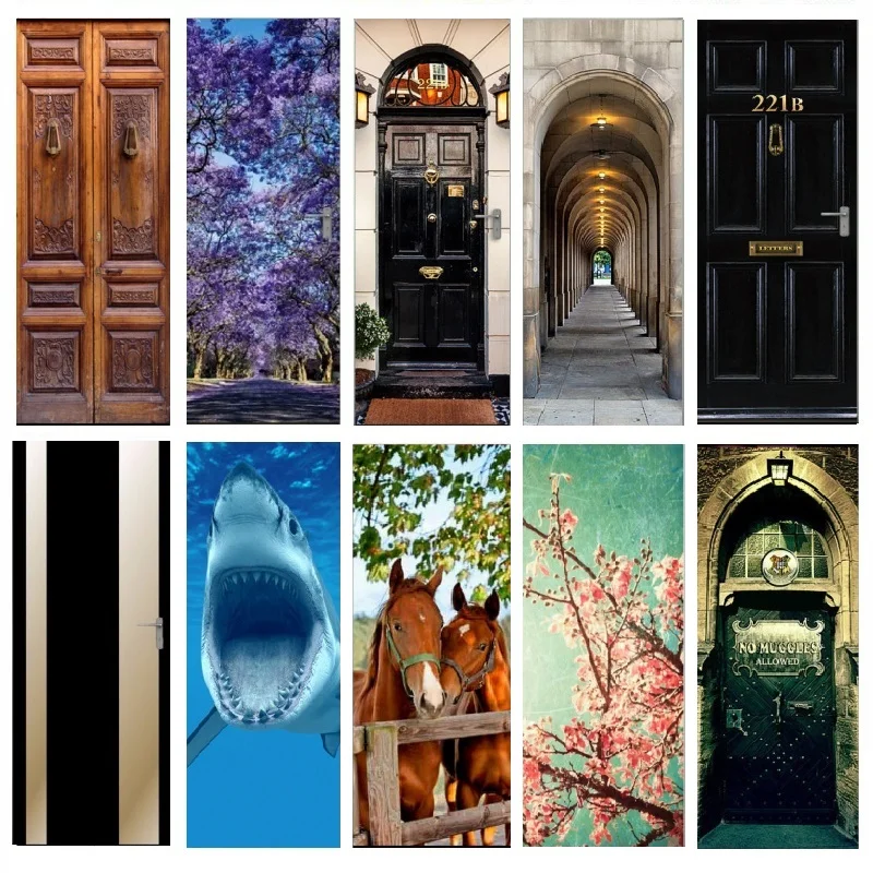 DIY-Door-Sticker-Home-PVC-Waterproof-3D-Print-Environmental-Classical ...