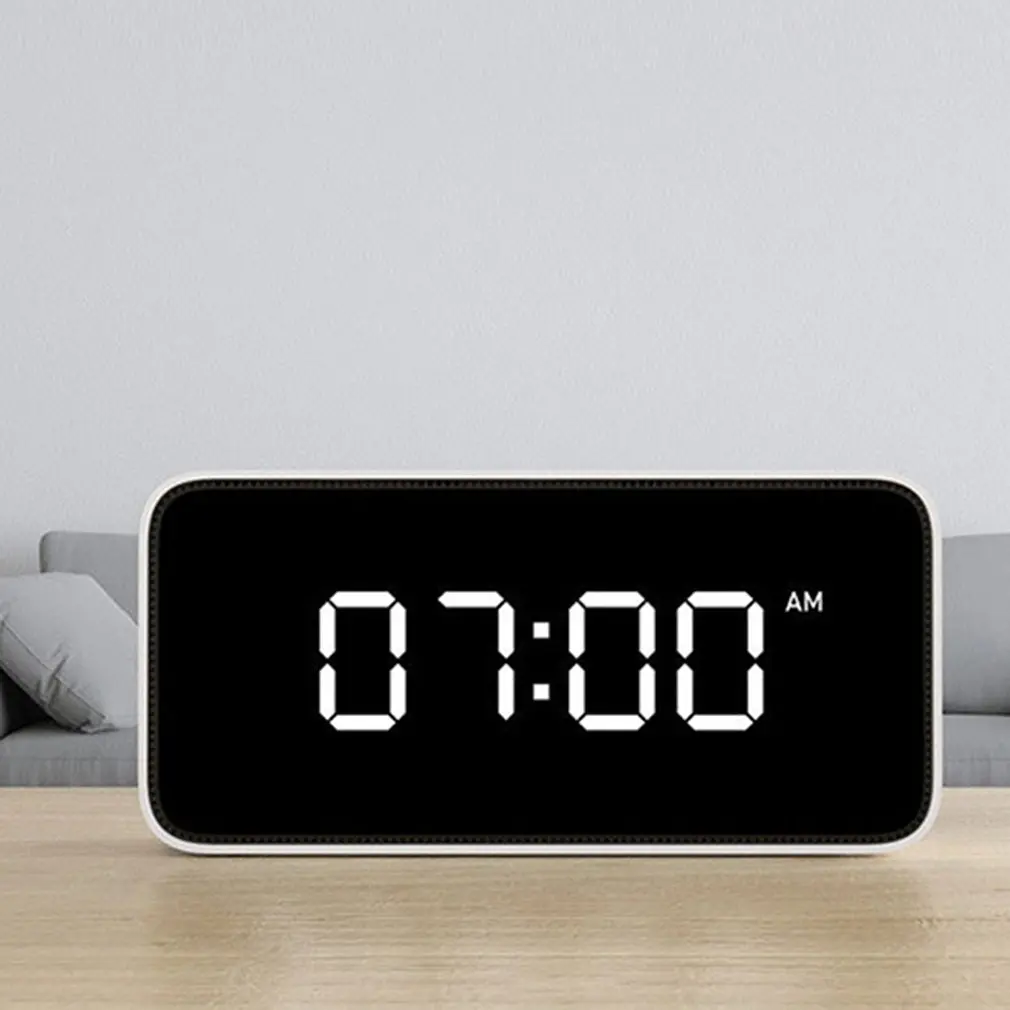  Original Xiaomi Xiaoai Smart Alarm Clock Voice Broadcast Clock ABS Table Dersktop Clocks AutomaticT - 4000164058535