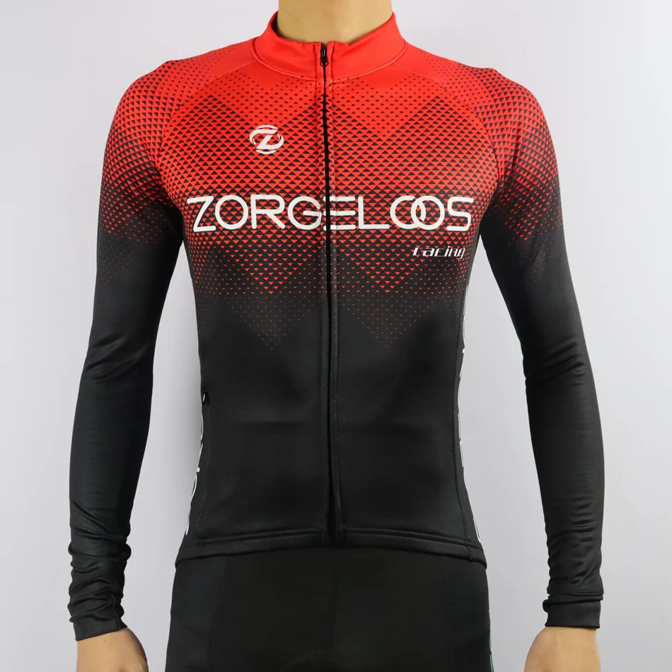 Thermal jacket 1 Классический ZORGELOOS зимний теплый флис для мужчин Велоспорт Джерси с длинным рукавом велосипедный цикл одежда Uniforme Ciclismo Hombre - Цвет: Thermal jacket 1