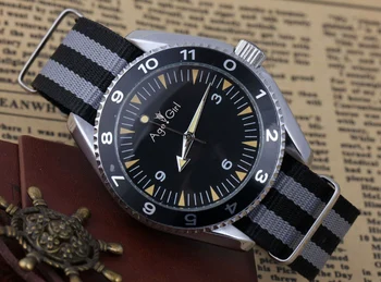 

New Men's Luxury Brand Automatic Self Wind Mechanical Stainless Steel Fabric Canvas Strap James Bond 007 Spectre Watch 44mm