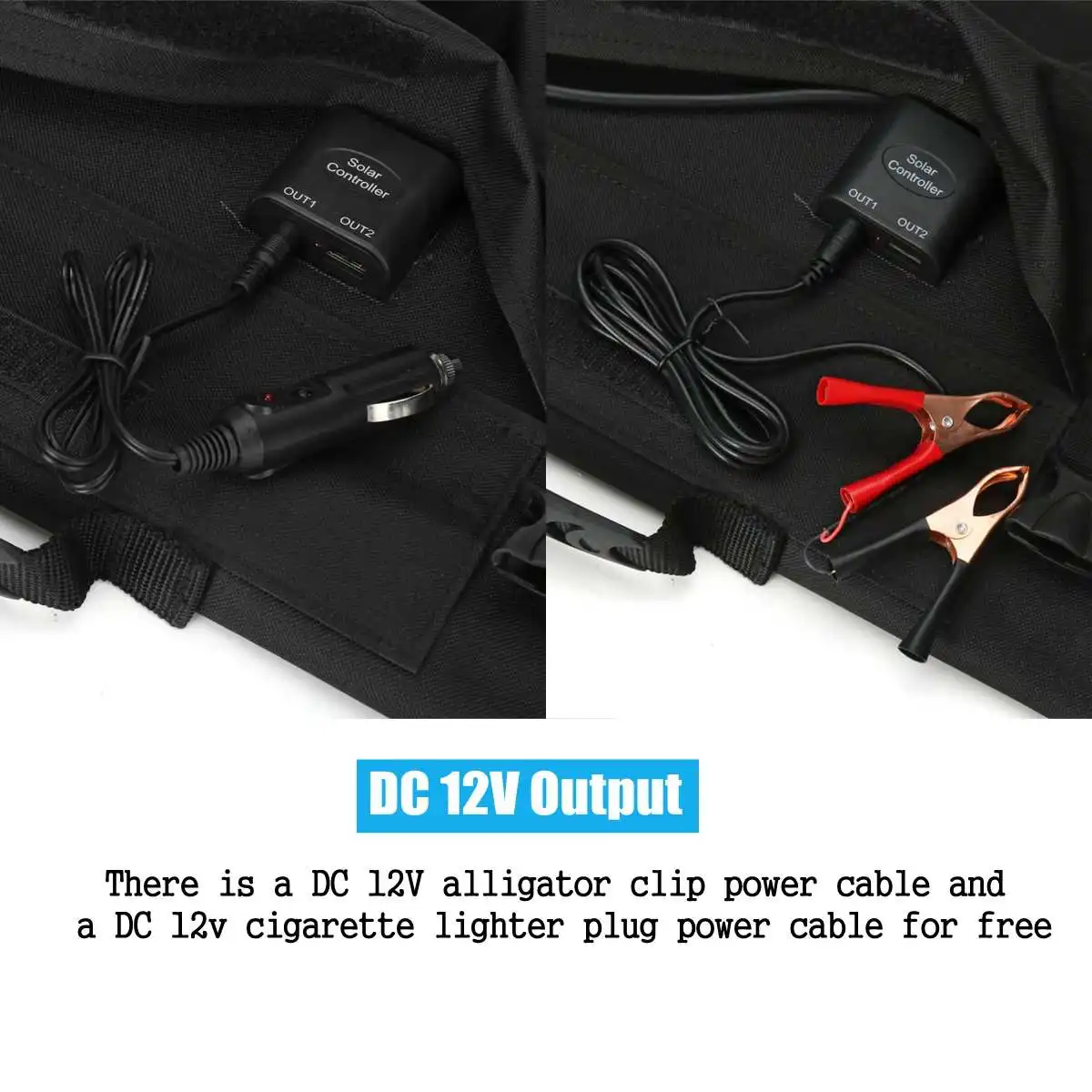 Paquet se pliant de panneau solaire de 400W 18V avec les câbles de 1.5m + le contrôleur 10/20/30A de cc d'interface d'usb pour le travail extérieur