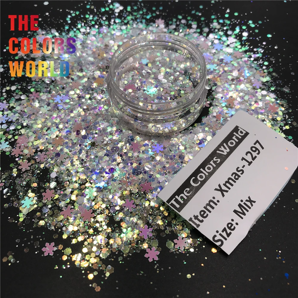 Arte do Unha Natal Unha Glitter Decoração Corpo Arte Tumbler Artesanato Faça Você Mesmo Feriados Acessórios Festa Festival Fornecedor Tct-437 Mix 13 Brilho p unha