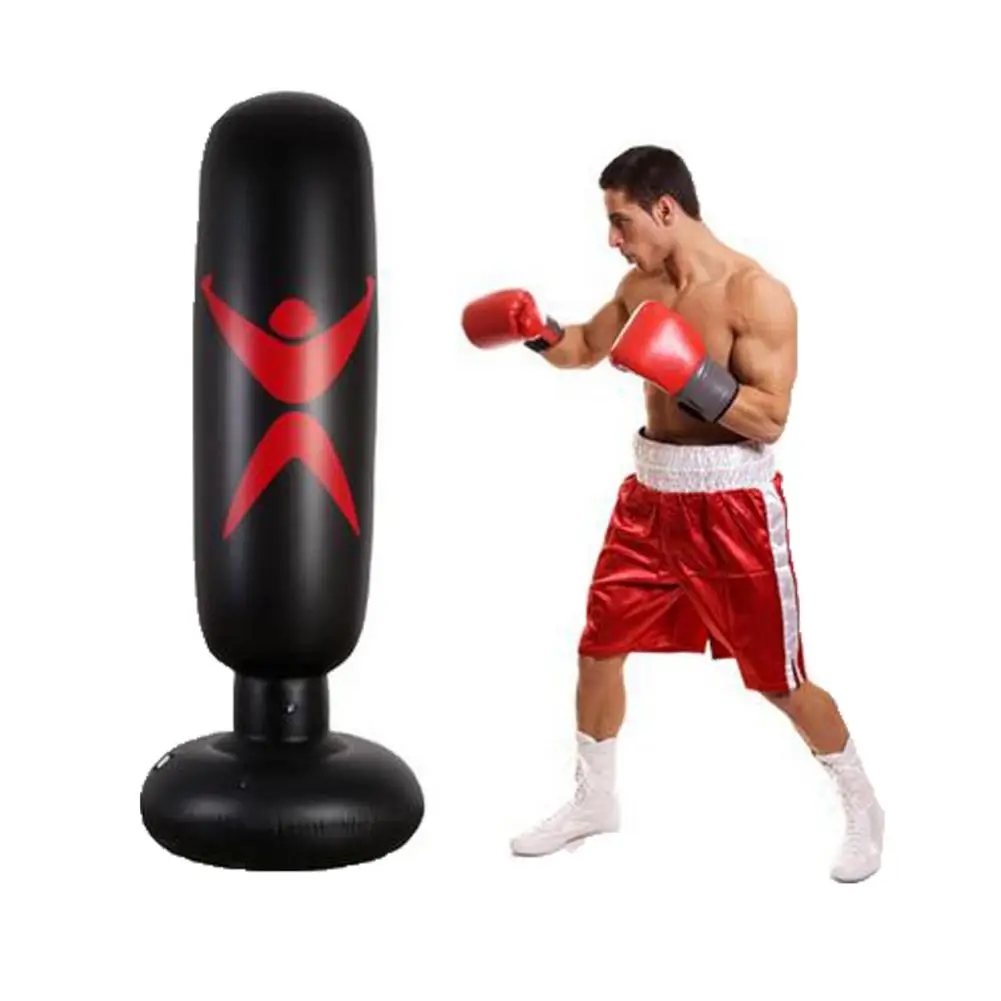 

160cm Boxing Punching Bag PVC Flexible Inflatable Tumbler Sandbag Increase Agility Punching Sandbag Free Standing Children Adult