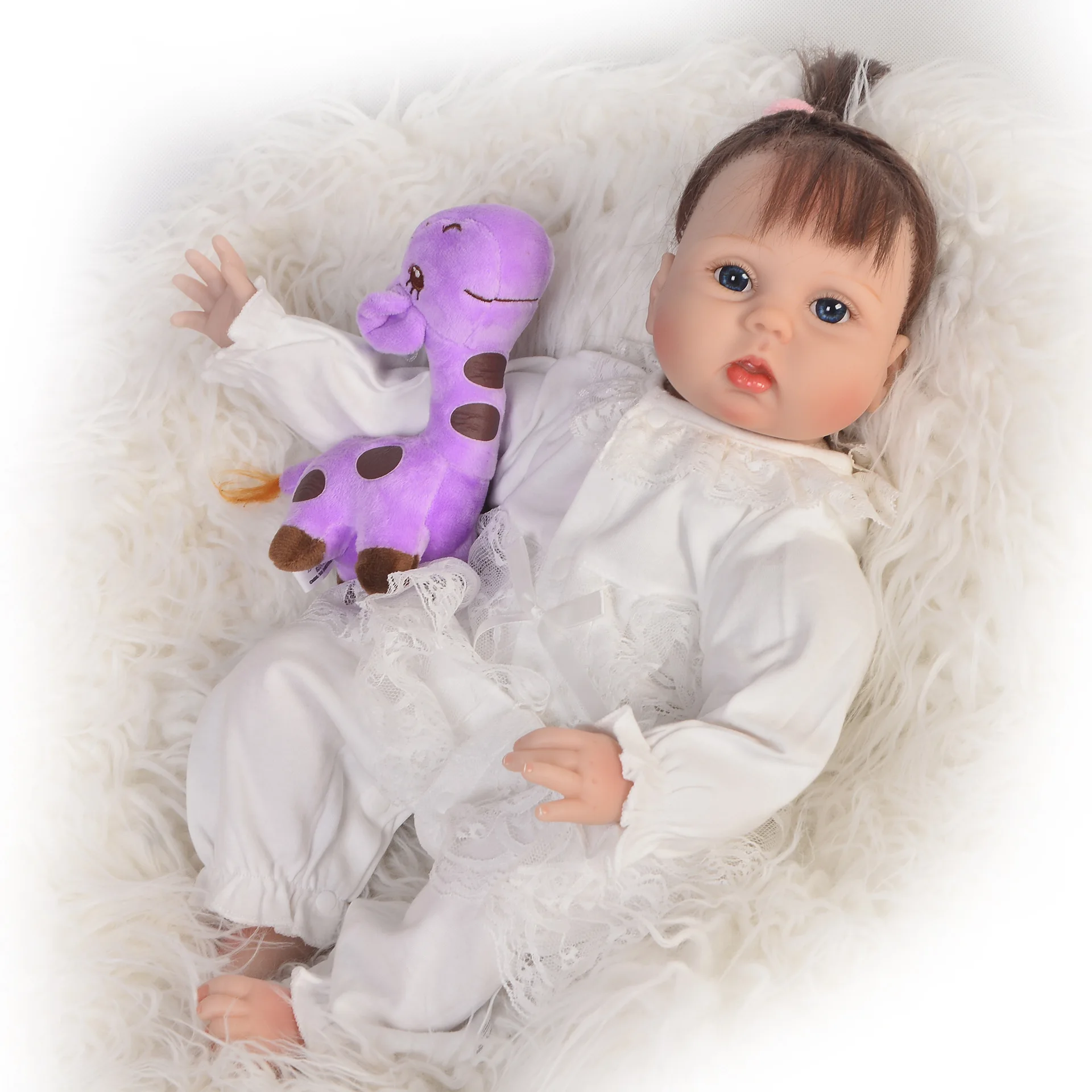  Keiumi Reborn Baby Doll 22-Inch Reborn Baby Doll Cloth Body Model Infant Can Be Mixed Batch