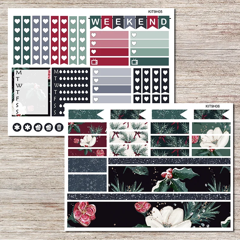 7 листов/набор Счастливого Рождества еженедельная этикетка декоративные наклейки DIY наклейки для дневника Скрапбукинг Стикеры для альбомов