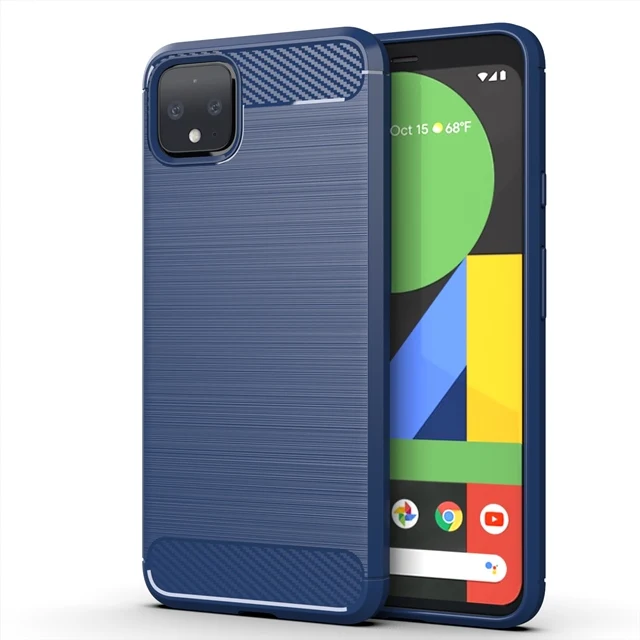 Чехол для Pixel4 XL чехол ZROTEVE Мягкий ТПУ силиконовый бампер чехол из углеродного волокна матовый чехол s для Google Pixel 4 3a 3 2 XL чехлы - Цвет: Blue