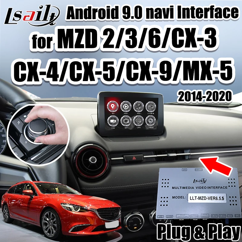 CarPlay&multimedia video Interface for 2014-2020 MZD 2/3/6/MX-5/CX-5/CX-9 video interface support android auto