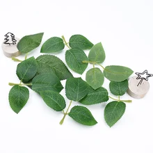 20pcs artificial plants decorative flowers wall silk roses leaf diy Leaves christmas garland wedding home decoration accessories