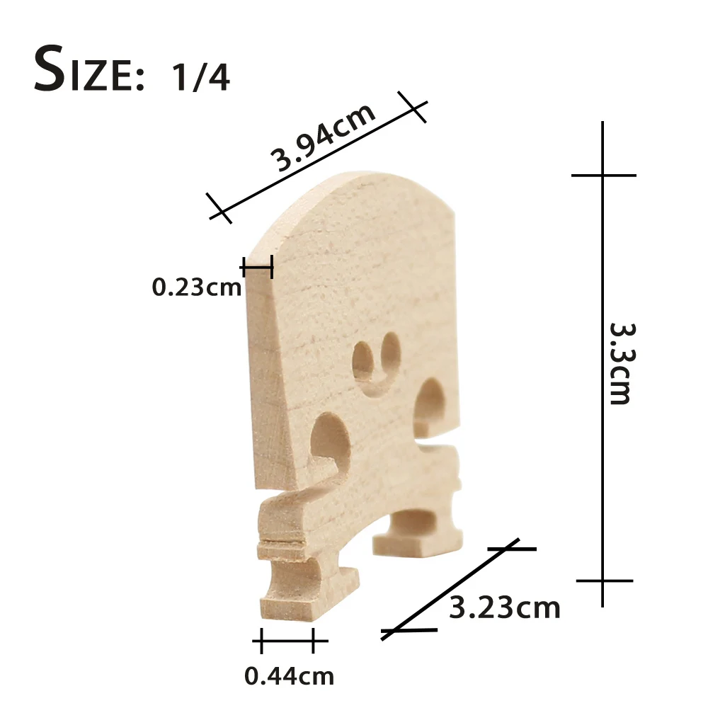 Violin Bridges Fiddle Maple Wood for 4/4-3/4-1/2-1/4-1/8 Size Musical Instrument Accessories Violin Strings Bridge Part Tools