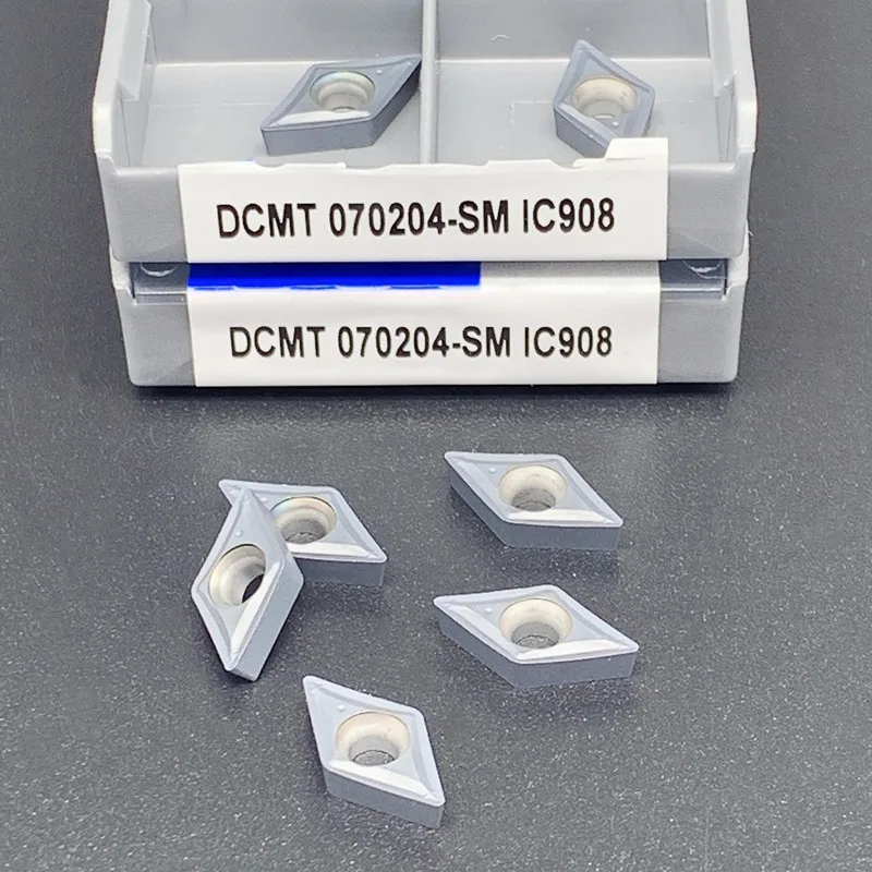 

DCMT070204-SM IC907/IC908 external turning tool metal turning tool CNC blade lathe tool tungsten carbide cutting tool