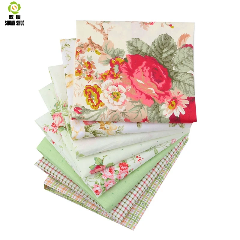 

Shuanshuo 8pcs/lot Floral Patchwork Fabric Tissue Cloth Of Handmade DIY Quilting Sewing Baby&Children Sheets Dress 40*50cm