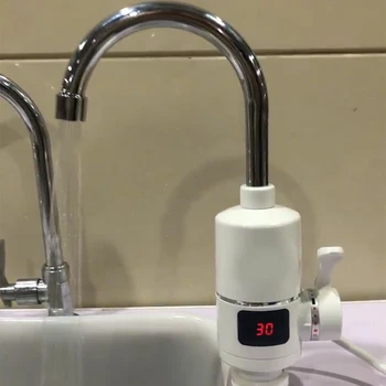 

Kitchen Faucet Instantaneous Water Heater Shower Instant Heaters Tankless Water Heating Tap EU Plug Home Supplies for Household