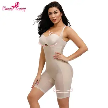 

WonderBeauty Latex Waist Trainer Cincher Faja Girdle Full Vest Body Shaper Steel Boned Corset Women Shapewear Plus Size Shapers