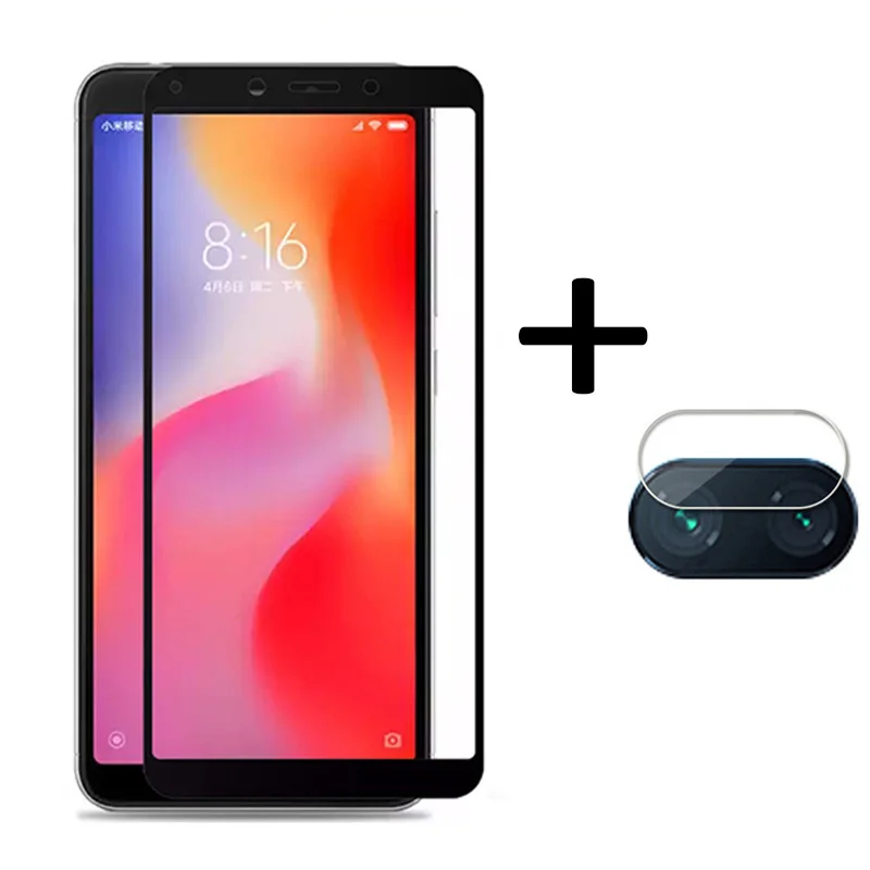 2 в 1 защита объектива камеры для xiaomi redmi 6a закаленное стекло 6 a защитная пленка