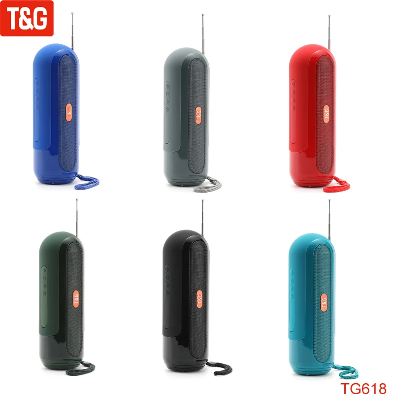 

T&G TG618 Wireless Bluetooth Speaker Loudspeakers Waterproof Portable Outdoor Subwoofer Boombox Sports Music Center with Antenna