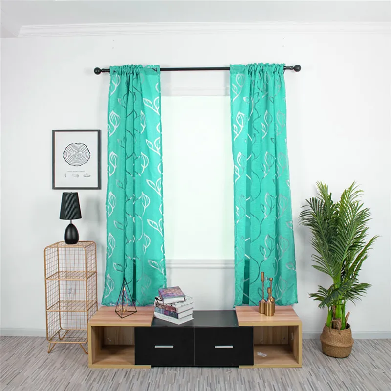 Trees Sheer Curtain Tulle Window Treatment Voile Drape Valance Fabric curtains for bedroom rideaux pour le salon  #4O09 (70)