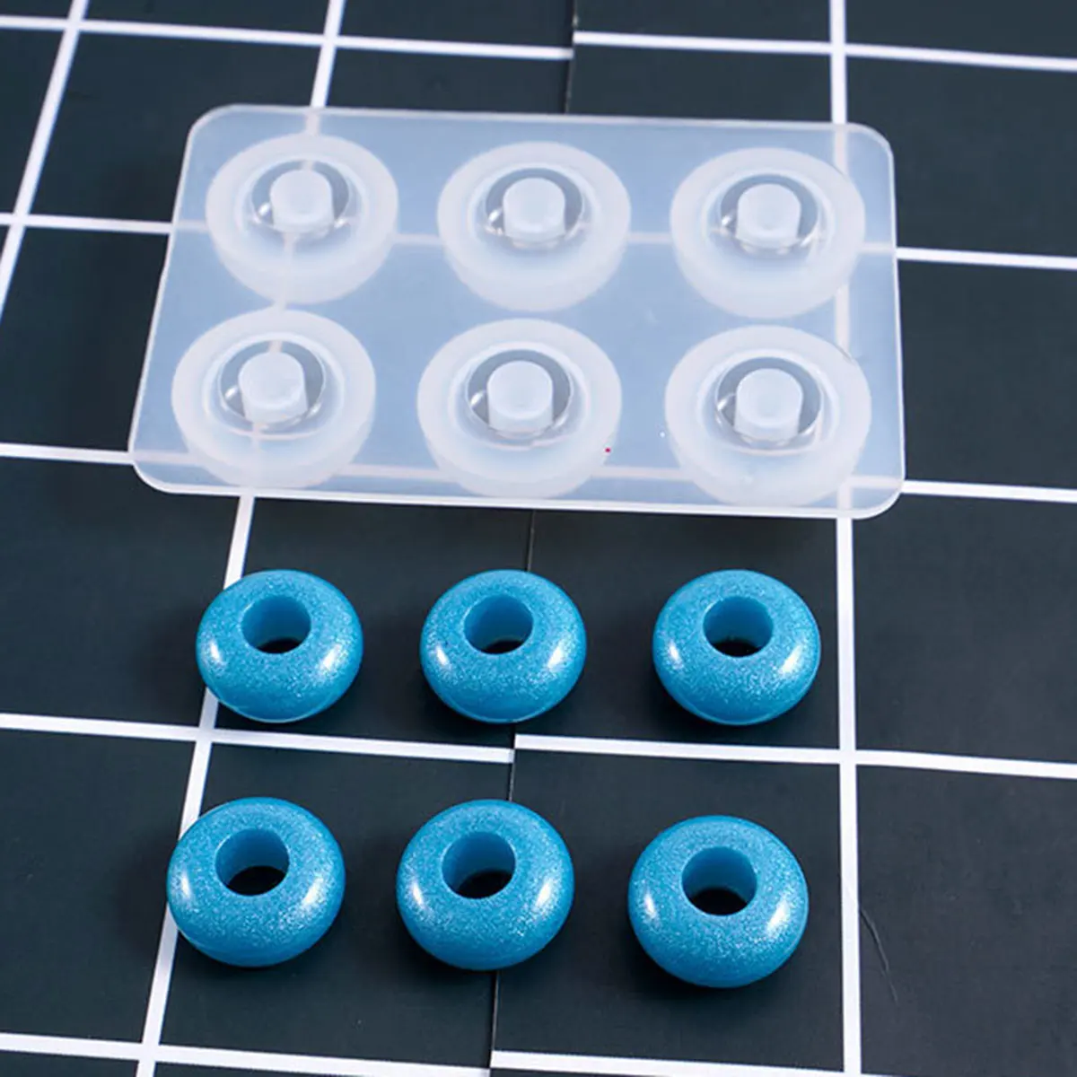 

Doreenbeads Fashion Silicone Resin Mold For Jewelry Making Rectangle White Round Style DIIY Findings 6.1cm x 4.1cm, 1 Piece