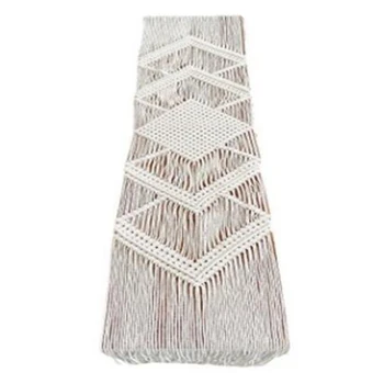 

32X200cm Hollow Out Macrame Table Runner Boho Wedding Decoration Nordic Style Boho Table Runner with Tassels