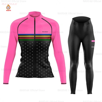 

Cycling Jersey Women's professional team Raudax MTB CYCLING KIT ROPA CICLISMO triathlon kit for the Mujer de Moda winter bike