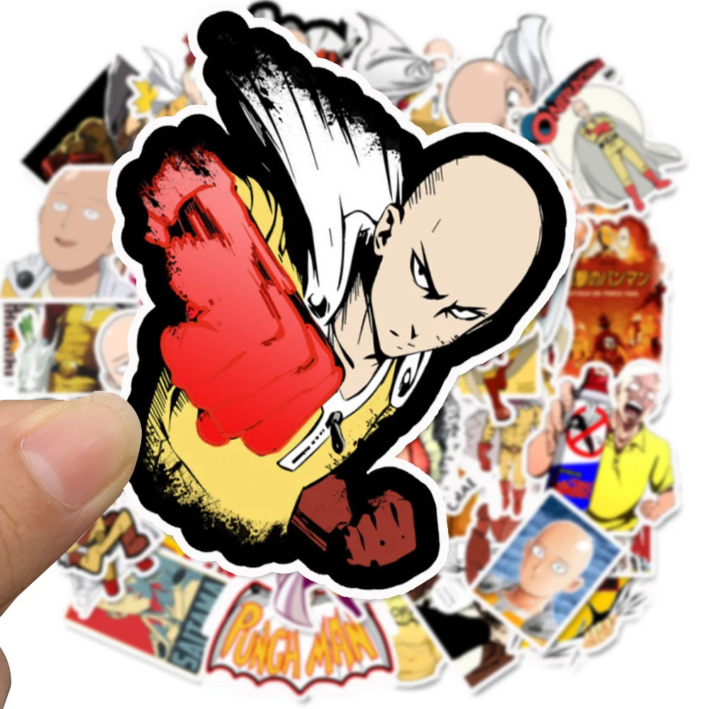 50 шт ONE PUNCH-MAN смешанные Мультяшные наклейки s Стиль анимация телефон ноутбук путешествия багаж крутые забавные наклейки JDM