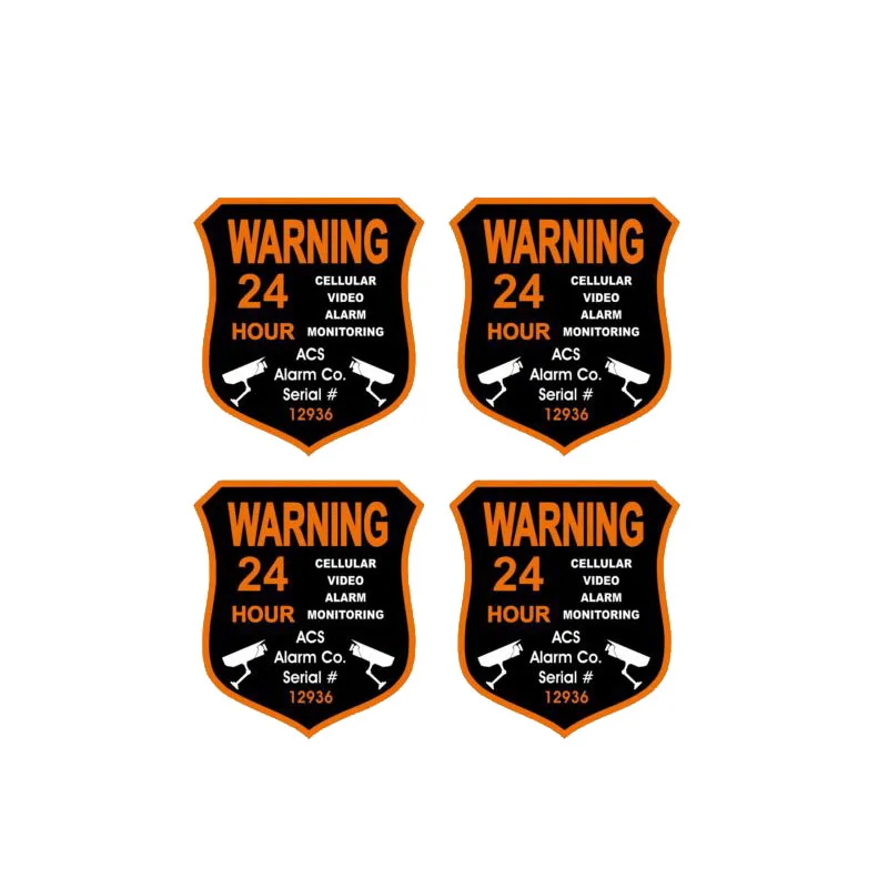 

Warning 4 X GPS 24Hour In CCTV GPS Tracking Car Sticker Vinyl Car Window Car Styling Accessories Decorative PVC 10cm*9cm