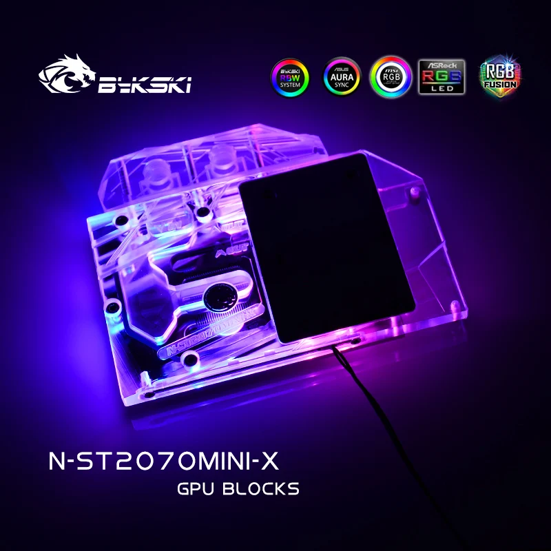 Bykski водяного блок для ZOTAC Geforce RTX2070 8GD6 мини OC 12 так что вся оболочка KDE/5V полосы