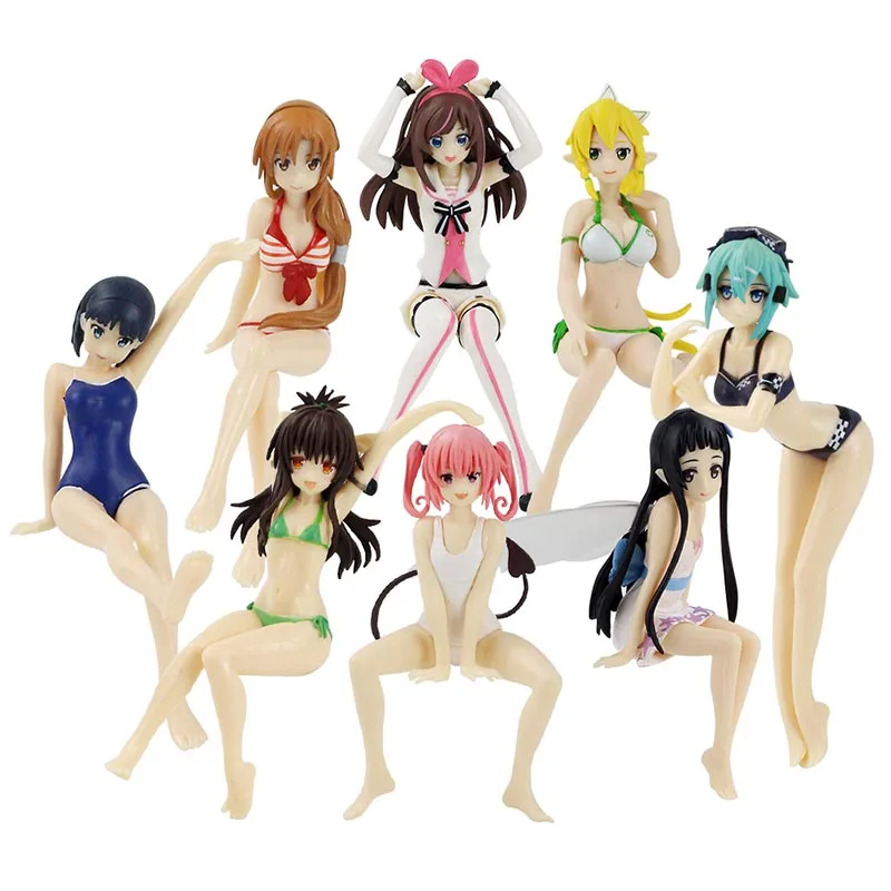 

8Styles Anime Sword Art Online SAO YUI Kizuna AI AsunaYuuki Kirigaya Suguha Noodle Stopper Action Figure Toys Sexy Gal Figurine