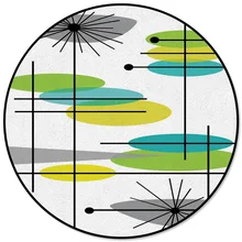 Простой художественный абстрактный круглый ковер в виде листа лотоса, ковры для декора гостиной, коврики для детской комнаты, коврики для спальни, современные коврики