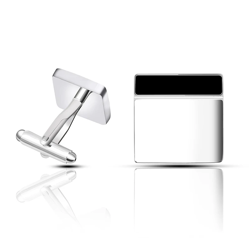 

Simple And Exquisite Black And White Cufflinks Men's Jewelry Cufflinks SuitInch Shirt French Enamel Jewelry Cufflinks Quality