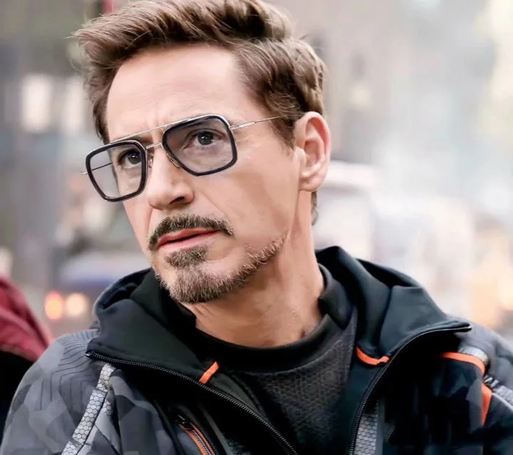 Мстители Tony Stark же серебряная оправа светло-серые линзы солнцезащитные очки прямоугольные Винтажные Солнцезащитные очки модные очки