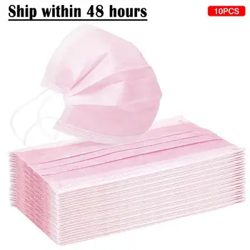 

10/20/50/100pcs Mask Face Mouth Mask Non Woven Earloops Masks Blue Pink Black Multi Color