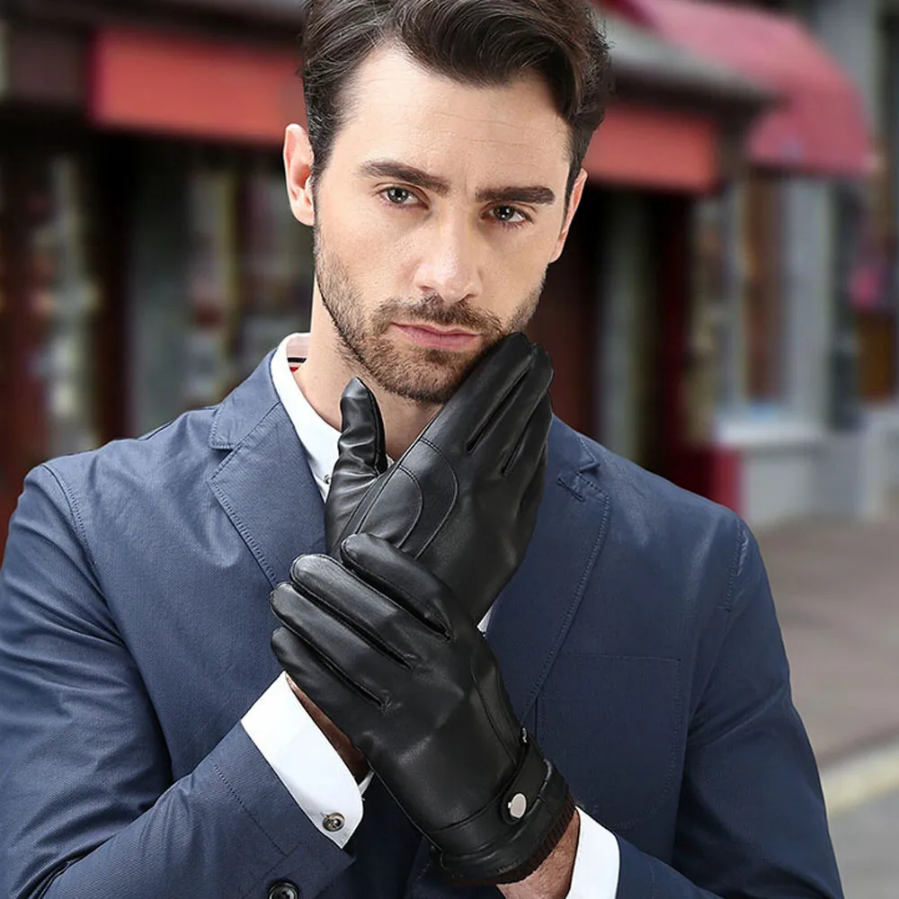 Для мужчин Термальность Зимние перчатки спортивный кожаный Сенсорный экран sgs/ce/iso Спортивная перчатка дышащие водонепроницаемые рукавицы