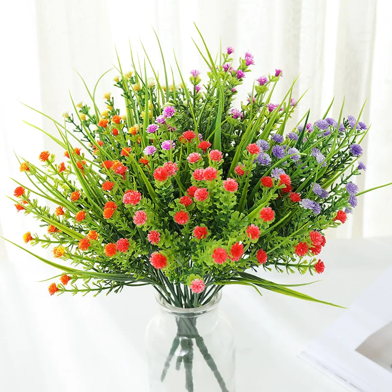 

Gypsophila Artificial Flower Single Rose Flower Decoration Material Outdoor Flower Trough Decoration Art Artificial Flower