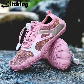 

Children Aqua Shoes Summer Water Shoes Breathable Non-slip Sport Mesh Solid Color Sneaker Kids Boys Girls Beach Shoes
