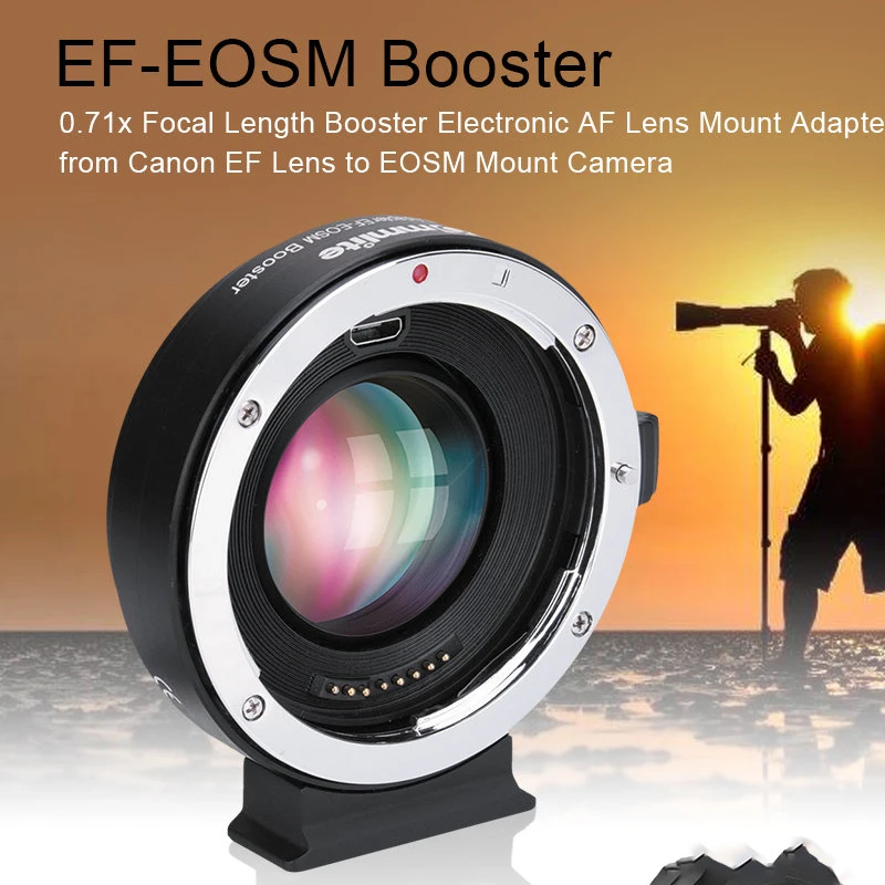 COMMLITE EF-EOSM усилитель объектива адаптер для объектива USM Canon EF Объектив EOSM крепление Камера Крепление-адаптер для объектива