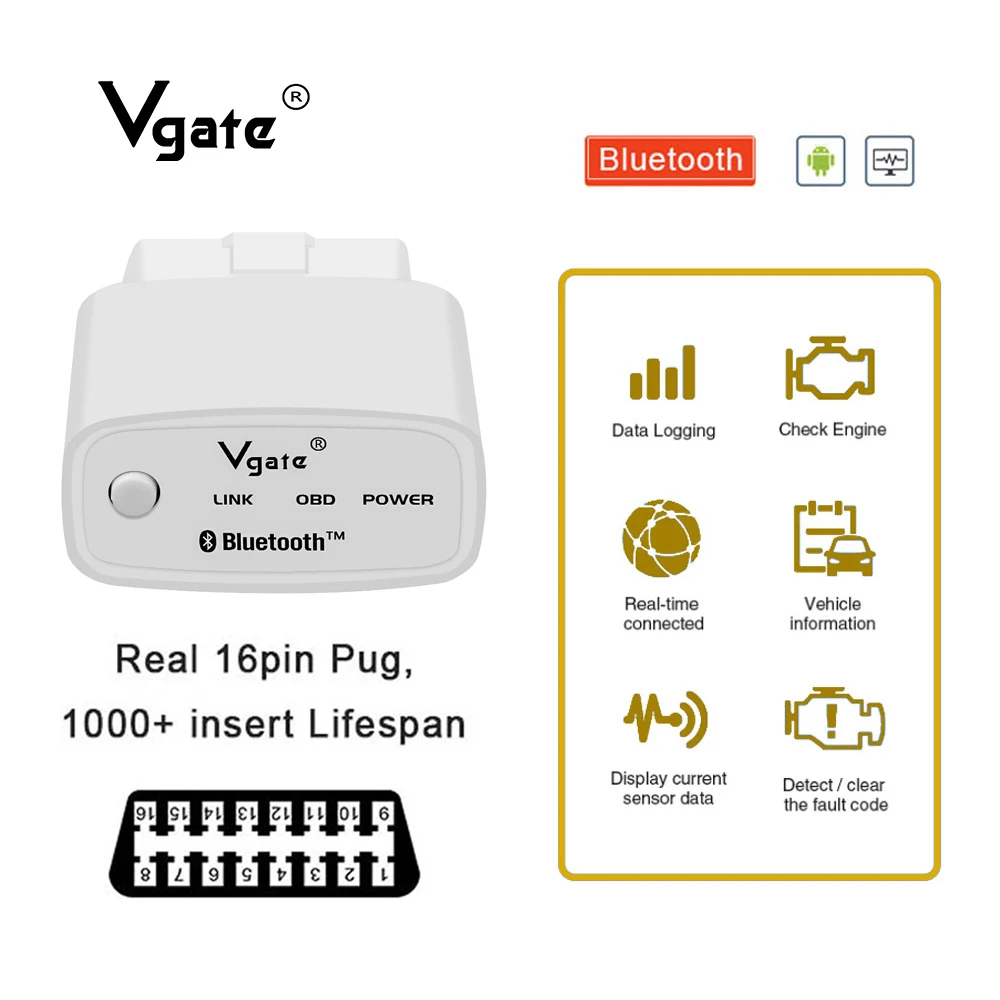 Neue Vgate iCar1 OBD2 ULME 327 Bluetooth auto diagnose-Scanner OBDII Auto diagnose werkzeug Code Leser billige produkte förderung Neue Vgate iCar1 OBD2 ULME 327 Bluetooth auto diagnose-Scanner OBDII Auto diagnose werkzeug Code Leser billige produkte förderung
