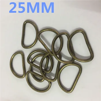 

50pcs 25mm 1'inch Vintage/Silver Metal D ring buckles garment clothes DIY Needlework Luggage handmade Bag purse manual buttons