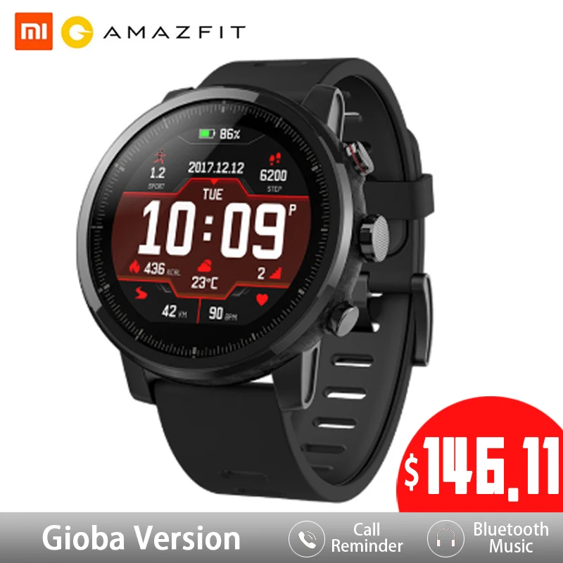 Продажа Huami Amazfit 2 Amazfit Stratos 2 смарт часы мужские 5ATM водонепроницаемые с font b gps b font часы PPG пульсометр