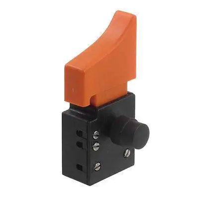 

AC 250V 6A AC 125V 10A Lock On SPST 1NO 1NC Black Electric Tool Trigger Switch