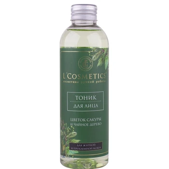 

Face tonic L'cosmetics, 8801, Lesnya Extravaganza, cherry Blossom and tea tree, 200 ml