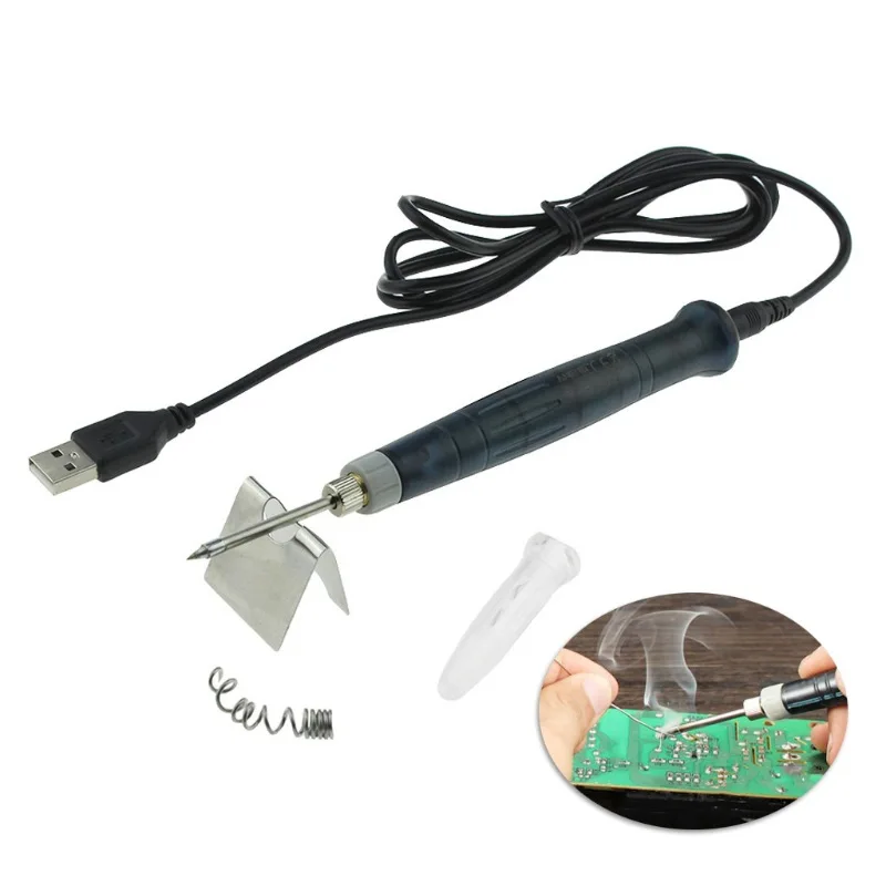Электрический паяльник USB 5 В, инструмент для обслуживания мобильных телефонов, набор паяльников, сварочный мини портативный Электрический паяльник