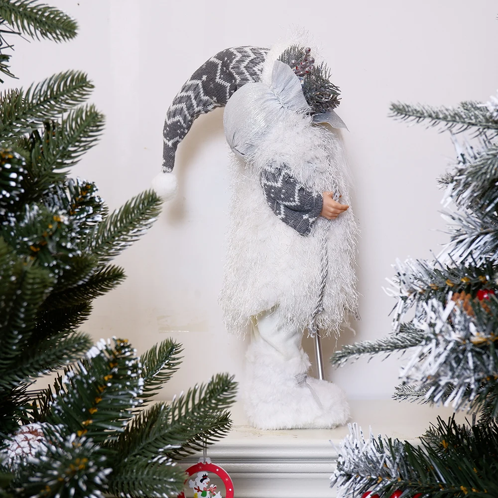 altura natal papai noel bonecas de pelúcia em pé brinquedo decoração presente para crianças feriado ano novo navidad ornamentos decoração