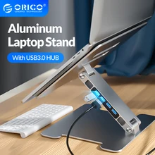 ORICO 4 יציאת USB3.0 מעמד מחשב נייד מתקפל אלומיניום מחברת Riser מחשב שולחני קירור Stand עבור MacBook Dell