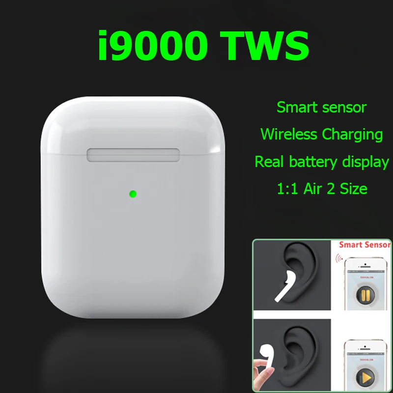 

Smart Sensor Pop-up i9000 TWS Aire 2 1:1 Wireless Bluetooth Earphones Wireless Charging Headphones PK i200 i1000 i2000 i5000 TWS